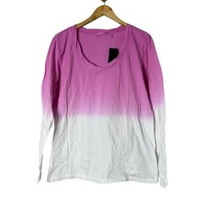 CANDACE CAMERON BURE The Ocean Dipped Long-Sleeve Tee Plum Berry M